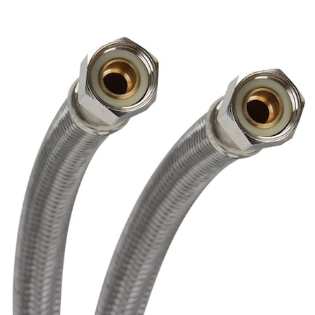 Fluidmaster Fluidmaster 3/8 in. Compression X 3/8 in. D Compression 48 in. Stainless Steel Dishwasher Supply Lin 6W48